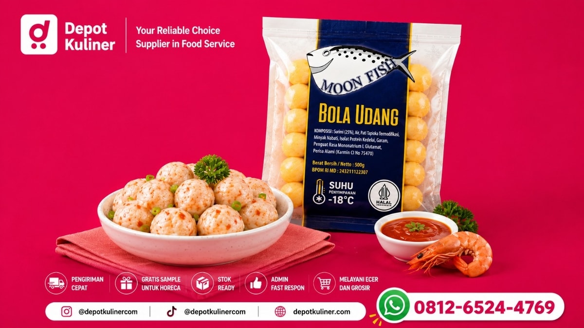 BEST SELLER, WA: 0812-6524-4769, Distributor Moonfish Olahan Ikan Bola Udang Medan
