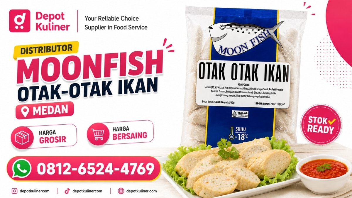 PENGIRIMAN CEPAT, WA: 0812-6524-4769, Distributor Moonfish Otak-Otak Ikan Medan