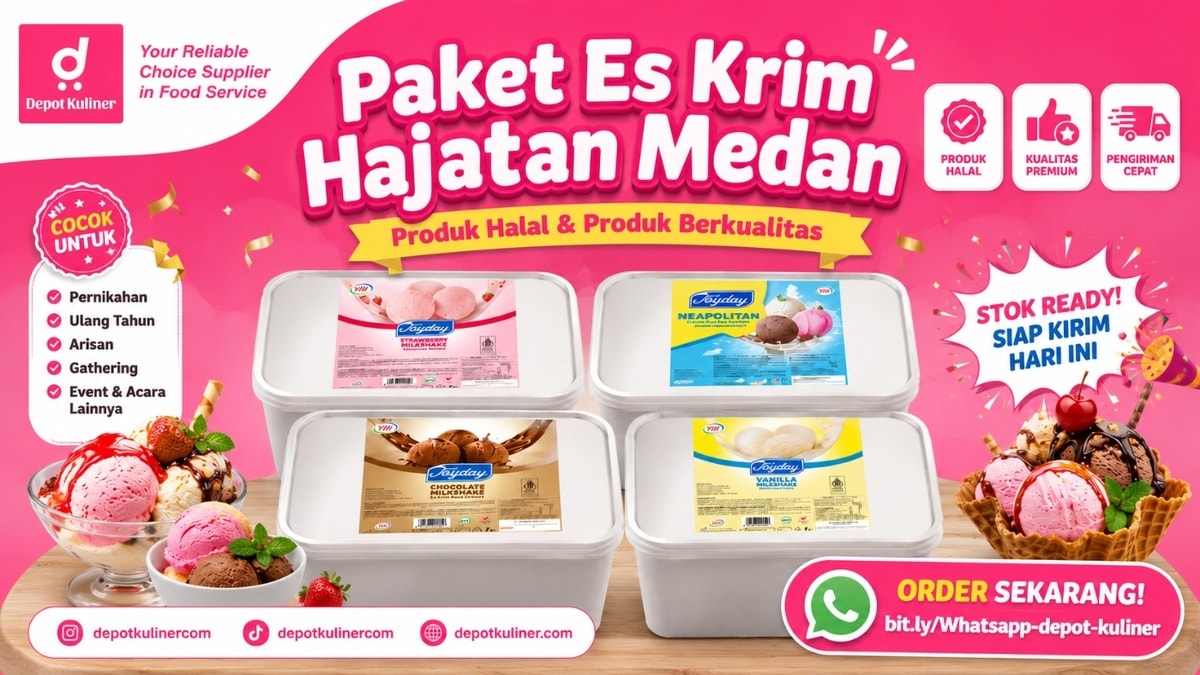 HARGA DISTRIBUTOR, WA: 0812-6524-4769, Paket Es Krim Hajatan Medan