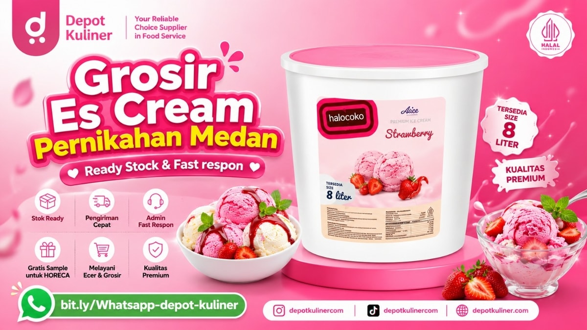 HARGA GROSIR, WA: 0812-6524-4769, Grosir Es Cream Pernikahan Medan