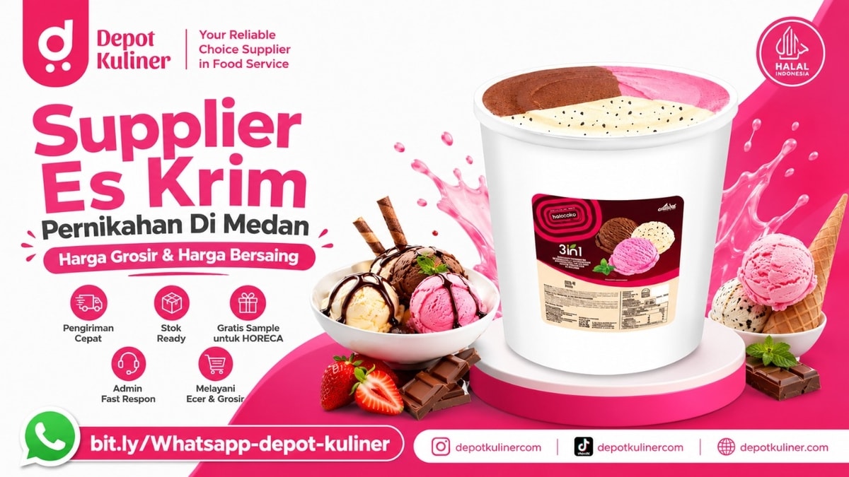 HARGA DISTRIBUTOR, WA: 0812-6524-4769, Supplier Es Krim Pernikahan Di Medan