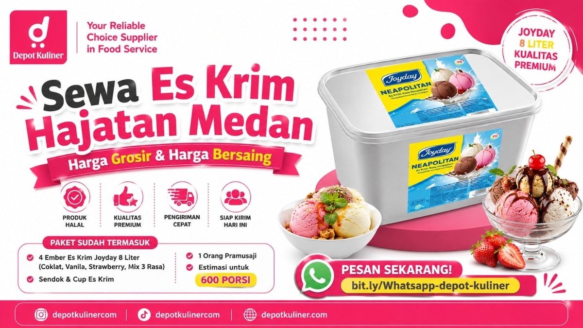 HARGA GROSIR, WA: 0812-6524-4769, Sewa Es Krim Hajatan Medan