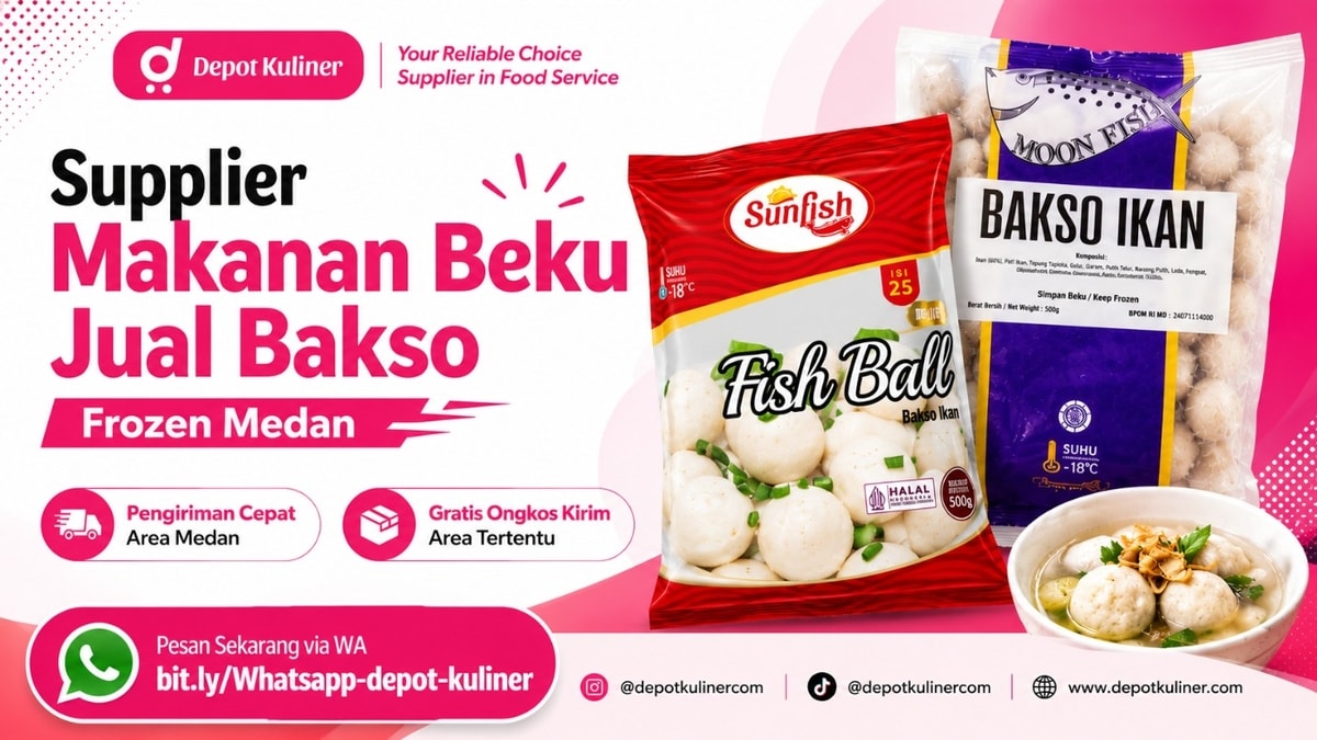PENGIRIMAN CEPAT, WA: 0812-6524-4769, Supplier Makanan Beku Jual Bakso Frozen Medan