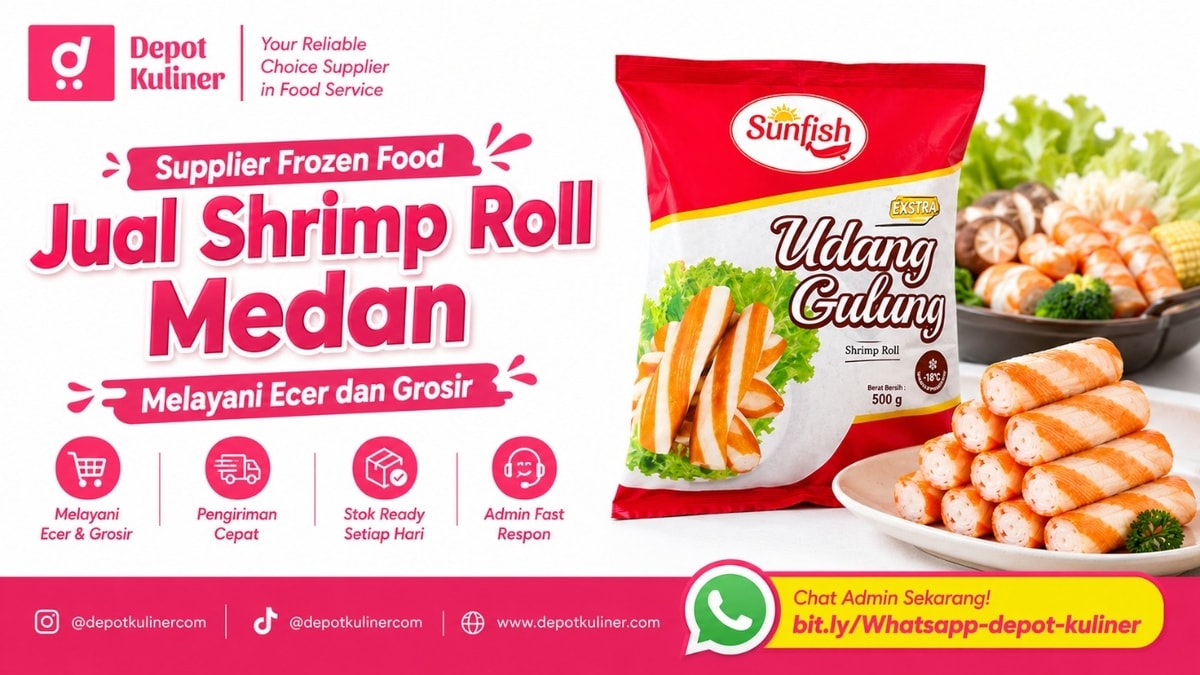 READY STOCK, WA: 0812-6524-4769, Supplier Frozen Food Jual Shrimp Roll Medan