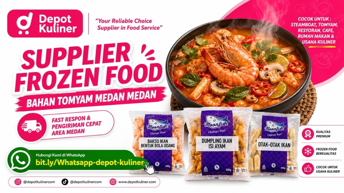 BEST SELLER, WA: 0812-6524-4769, Supplier Frozen Food Bahan Tomyam Medan