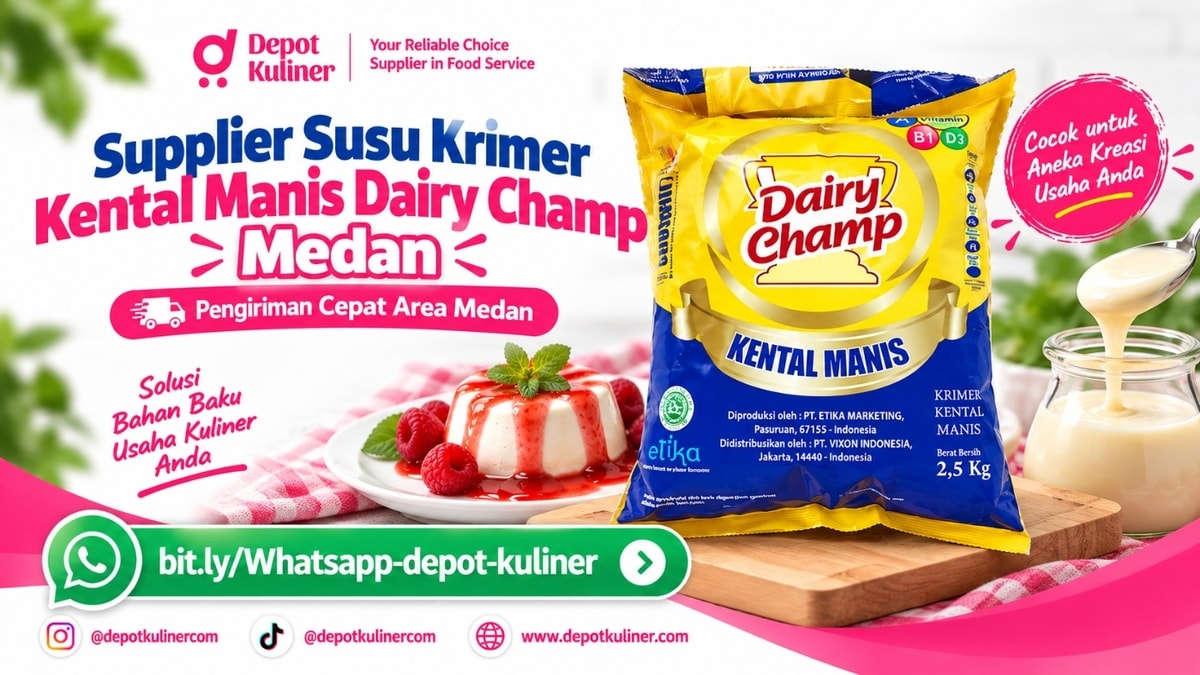 READY STOCK, WA: 0812-6524-4769, Supplier Susu Krimer Kental Manis Dairy Champ Medan