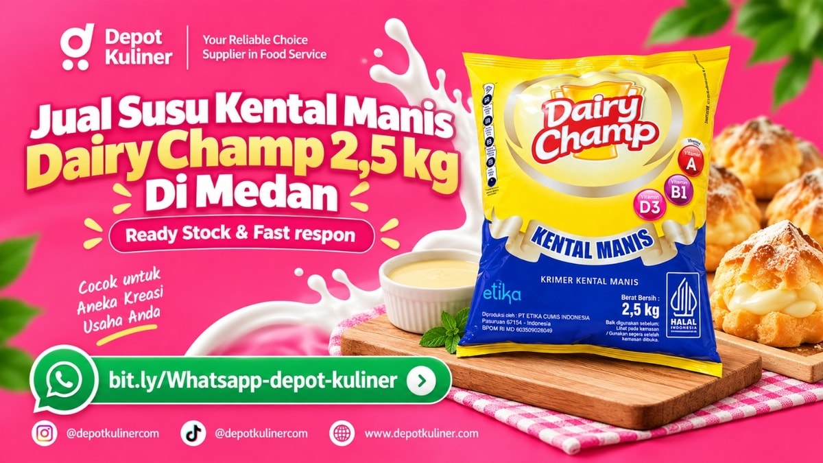 HARGA GROSIR, WA: 0812-6524-4769, Jual Susu Kental Manis Dairy Champ 2,5 kg Di Medan