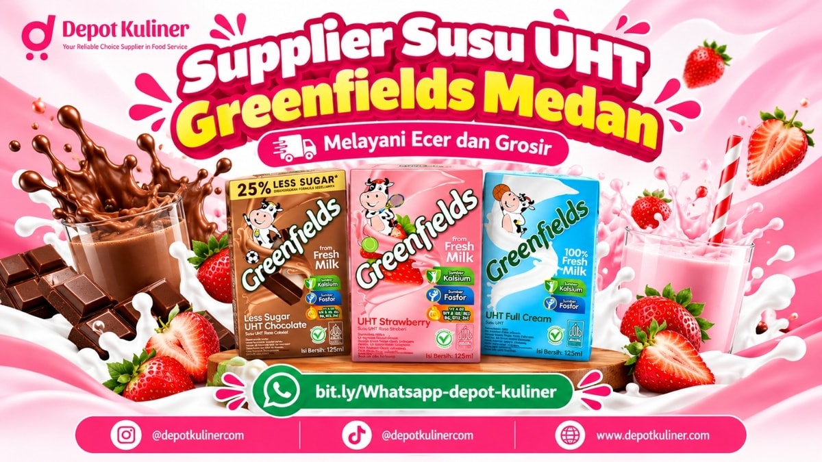 PENGIRIMAN CEPAT, WA: 0812-6524-4769, Supplier Susu UHT Greenfields Medan