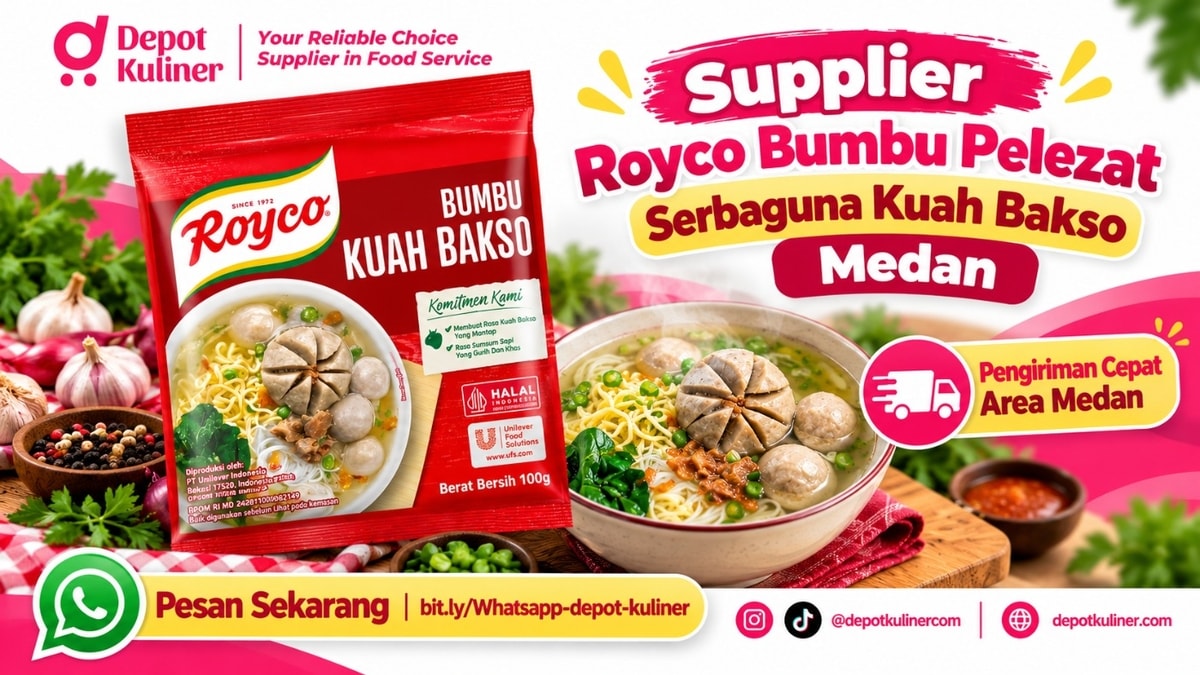 BEST SELLER, WA: 0812-6524-4769,  Supplier Royco Bumbu Pelezat Serbaguna Kuah Bakso Medan