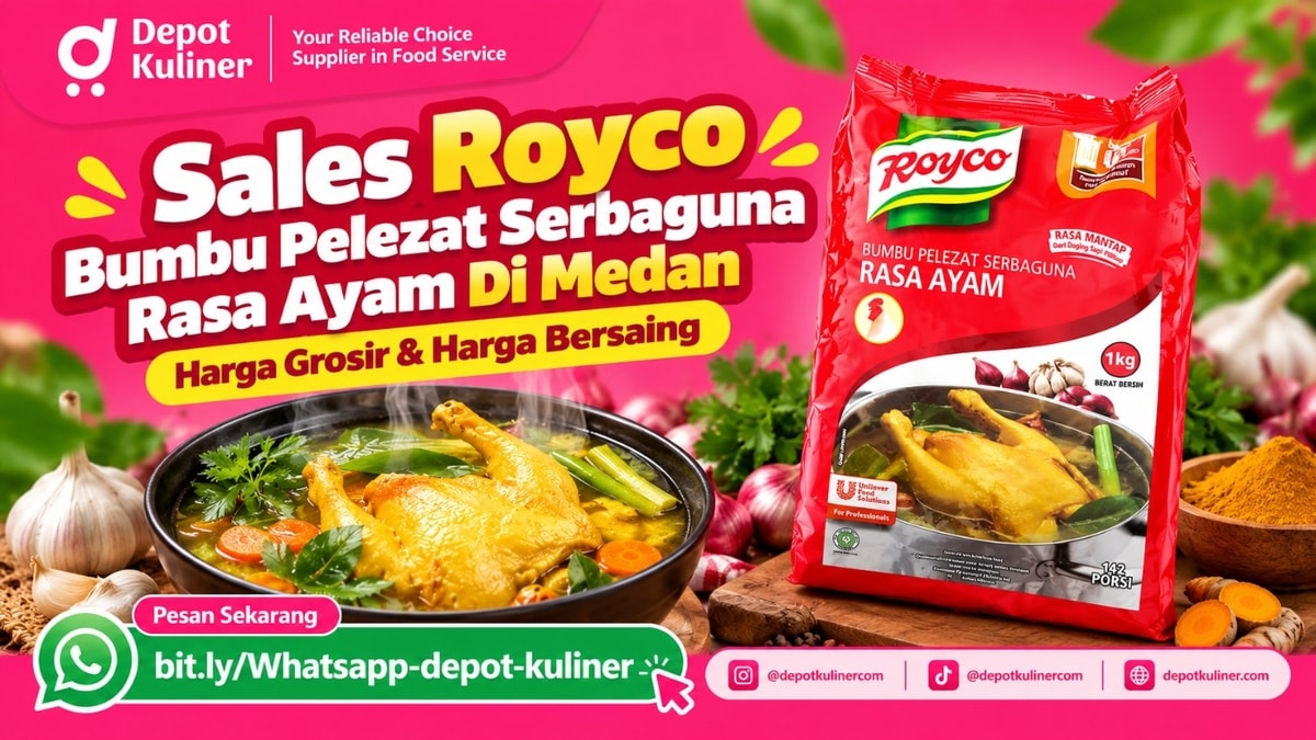 SIAP KIRIM HARI INI, WA: 0812-6524-4769, Sales Royco Bumbu Pelezat Serbaguna Rasa Ayam Di Medan
