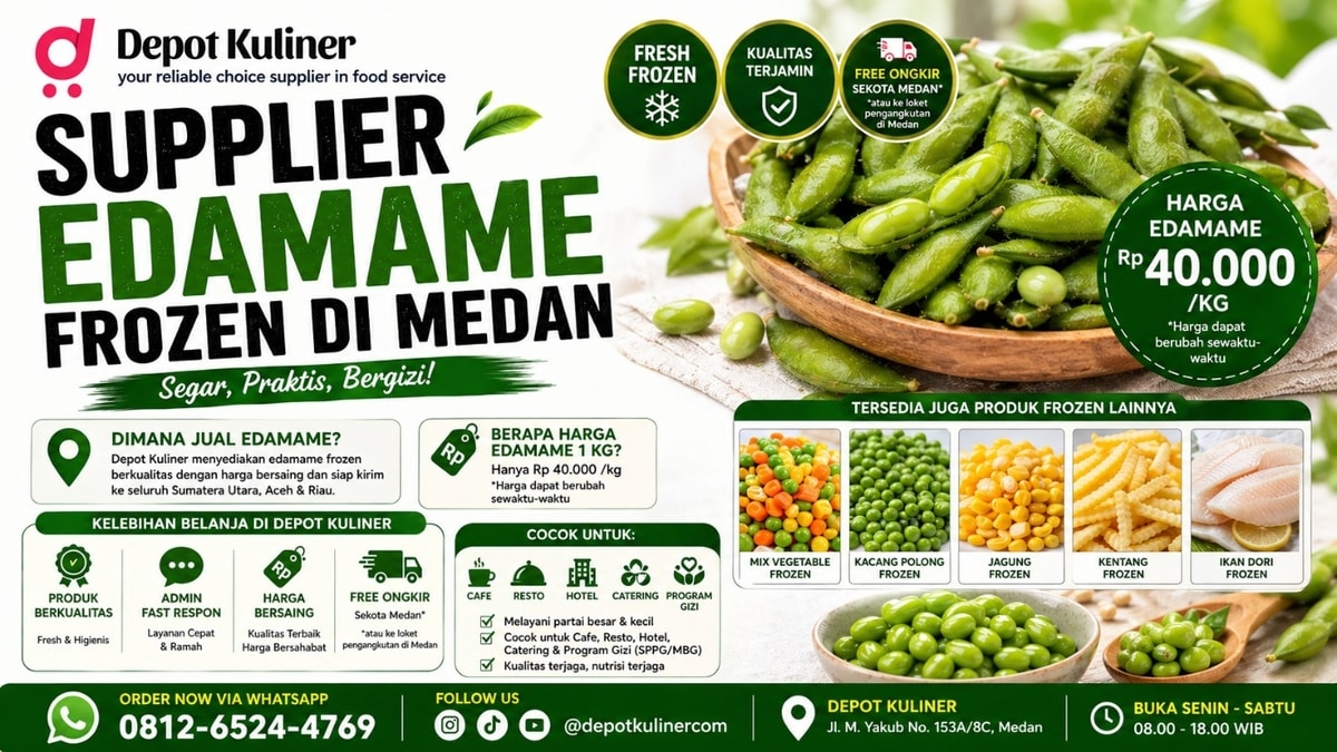 TERLARIS, Supplier Edamame Frozen di Medan