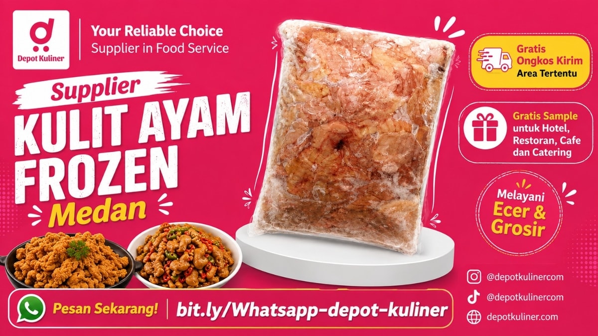 SIAP KIRIM HARI INI, WA: 0812-6524-4769, Supplier Kulit Ayam Frozen Medan
