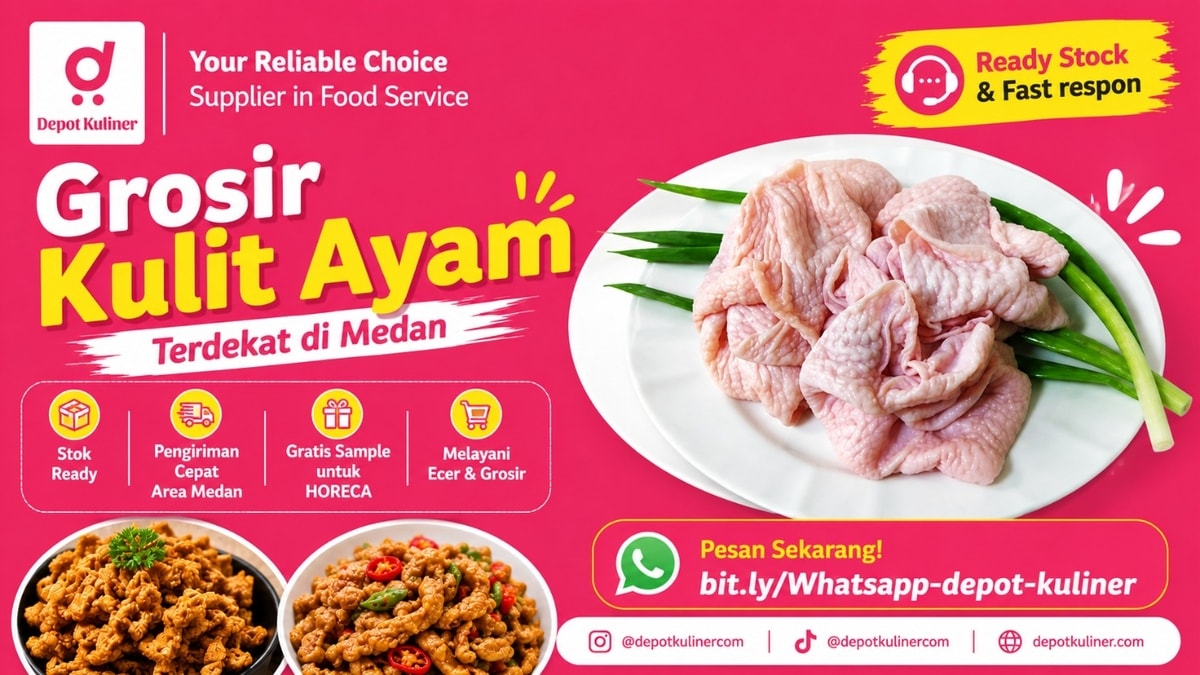 GRATIS ONGKIR AREA TERTENTU, WA: 0812-6524-4769, Grosir Kulit Ayam Terdekat di Medan