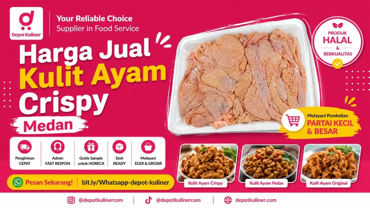 SUPPLIER TERPERCAYA, WA: 0812-6524-4769, Harga Jual Kulit Ayam Crispy Medan