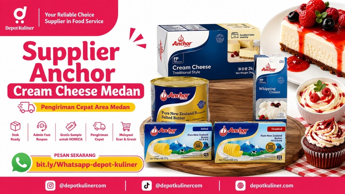 SIAP KIRIM HARI INI, WA: 0812-6524-4769, Supplier Anchor Cream Cheese Medan