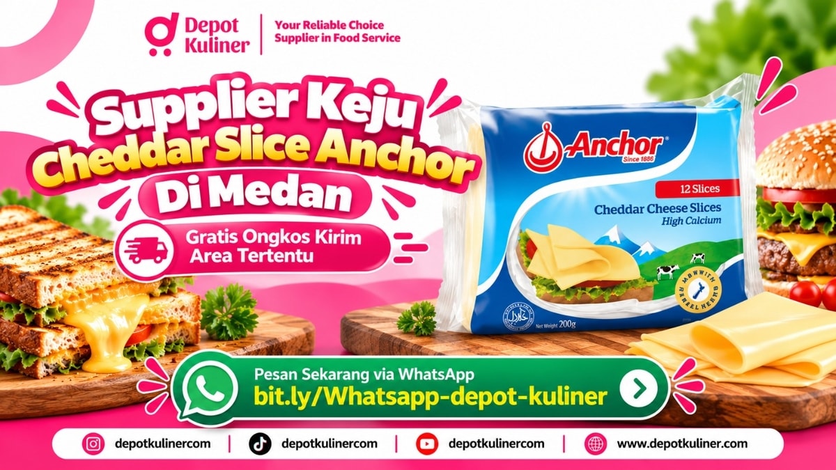 READY STOCK, WA: 0812-6524-4769, Supplier Keju Cheddar Slice Anchor Di Medan