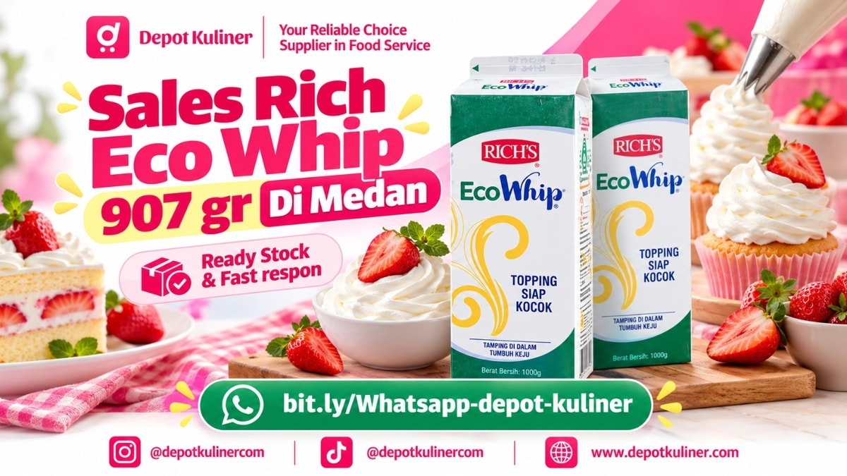 TERLARIS, WA: 0812-6524-4769, Sales Rich Eco Whip 907 gr Di Medan