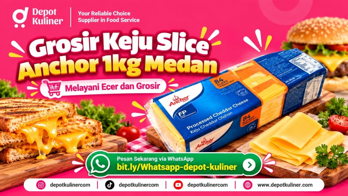 PROMO SPESIAL HARI INI, WA: 0812-6524-4769, Grosir Keju Slice Anchor 1kg Medan