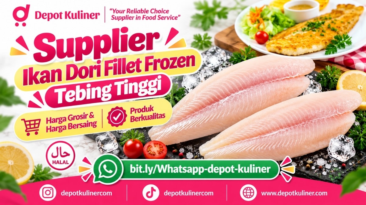 STOK SELALU READY, WA: 0812-6524-4769, Supplier Ikan Dori Fillet Frozen Tebing Tinggi