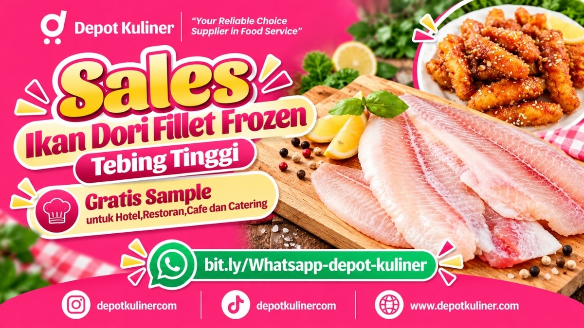 PALING DICARI, WA: 0812-6524-4769, Sales Ikan Dori Fillet Frozen Tebing Tinggi