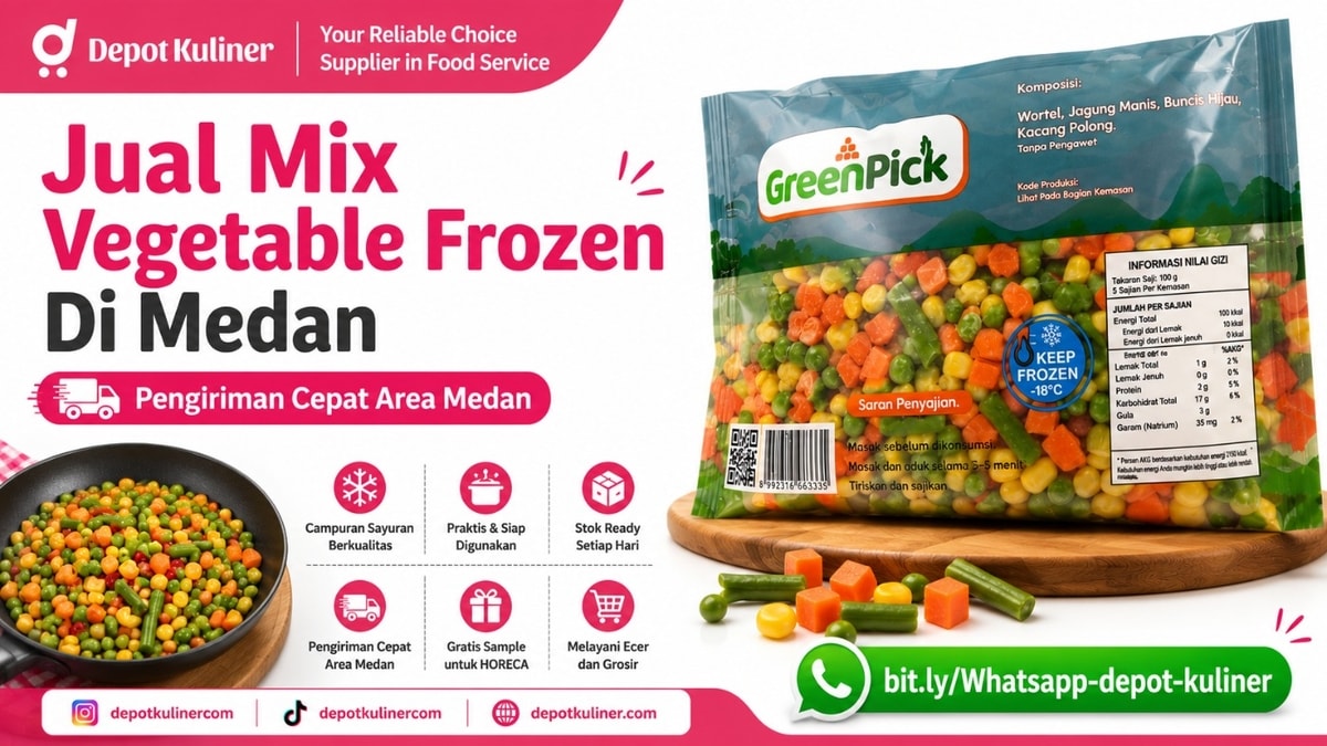 HARGA DISTRIBUTOR, WA: 0812-6524-4769, Jual Mix Vegetable Frozen Di Medan