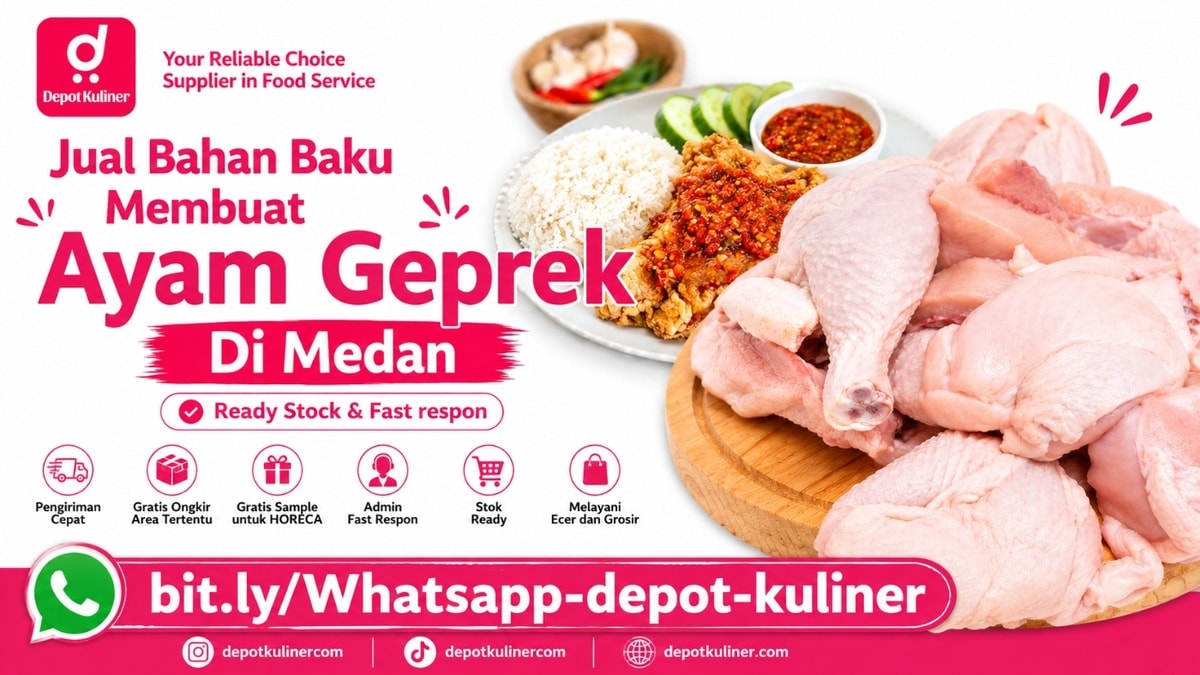 KUALITAS PREMIUM, WA: 0812-6524-4769, Jual Bahan Baku Membuat Ayam Geprek Di Medan