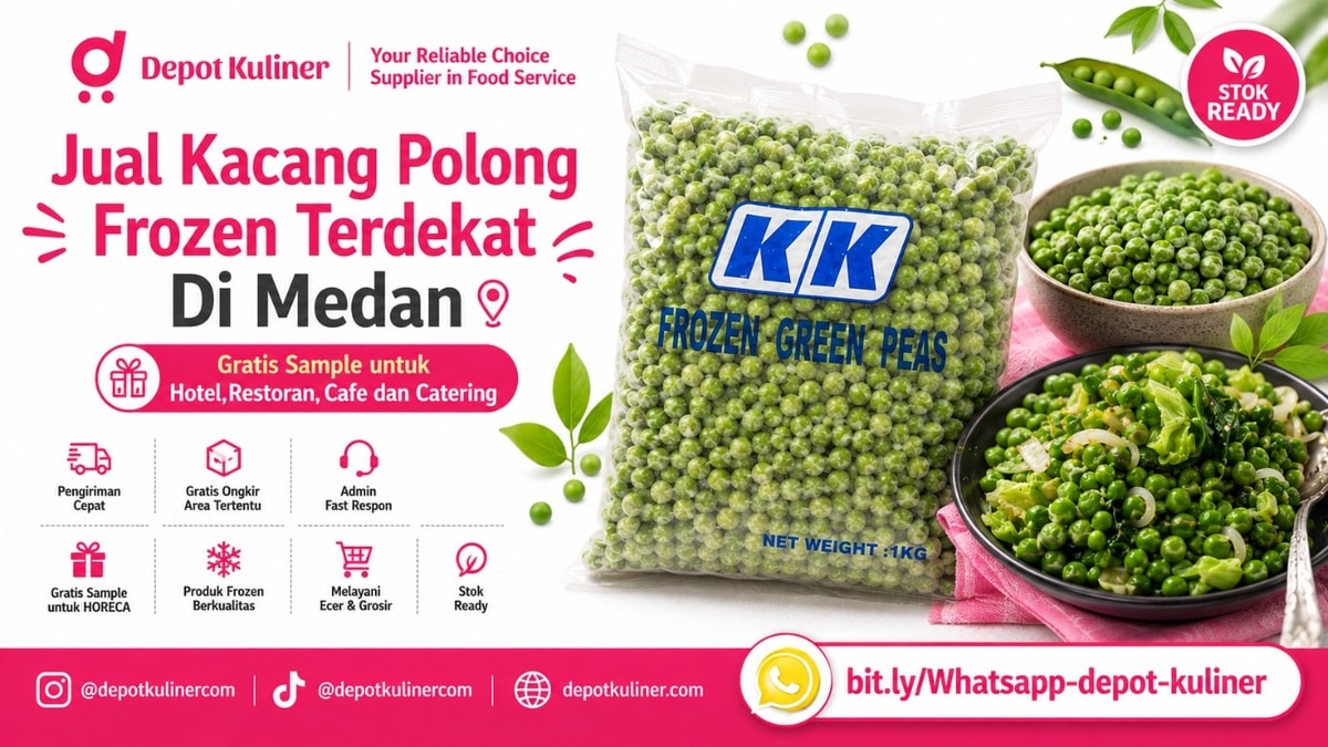 GRATIS ONGKIR AREA TERTENTU, WA: 0812-6524-4769, Jual Kacang Polong Frozen Terdekat Di Medan