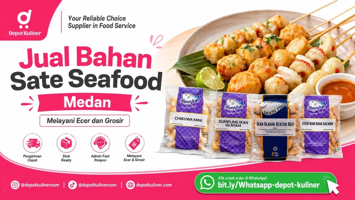 READY STOCK, WA: 0812-6524-4769, Jual Bahan Sate Seafood Supplier Makanan Beku Medan