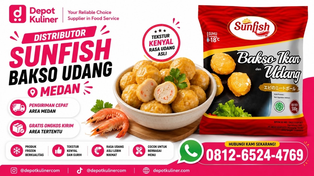DISKON SPESIAL, WA: 0812-6524-4769, Distributor Sunfish Bakso Udang Medan