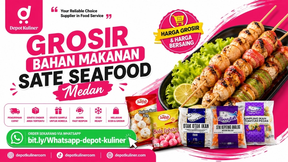 GRATIS ONGKIR, WA: 0812-6524-4769,Grosir Bahan Makanan Sate Seafood Medan