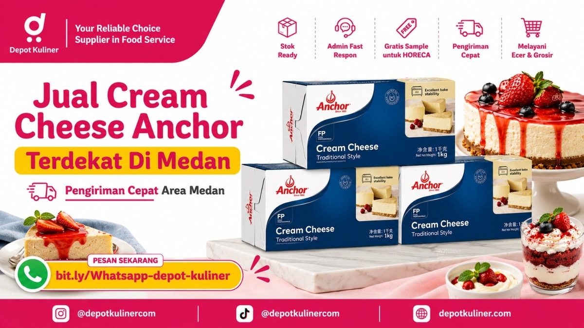 GRATIS ONGKIR AREA TERTENTU, WA: 0812-6524-4769, Jual Cream Cheese Anchor Terdekat Di Medan