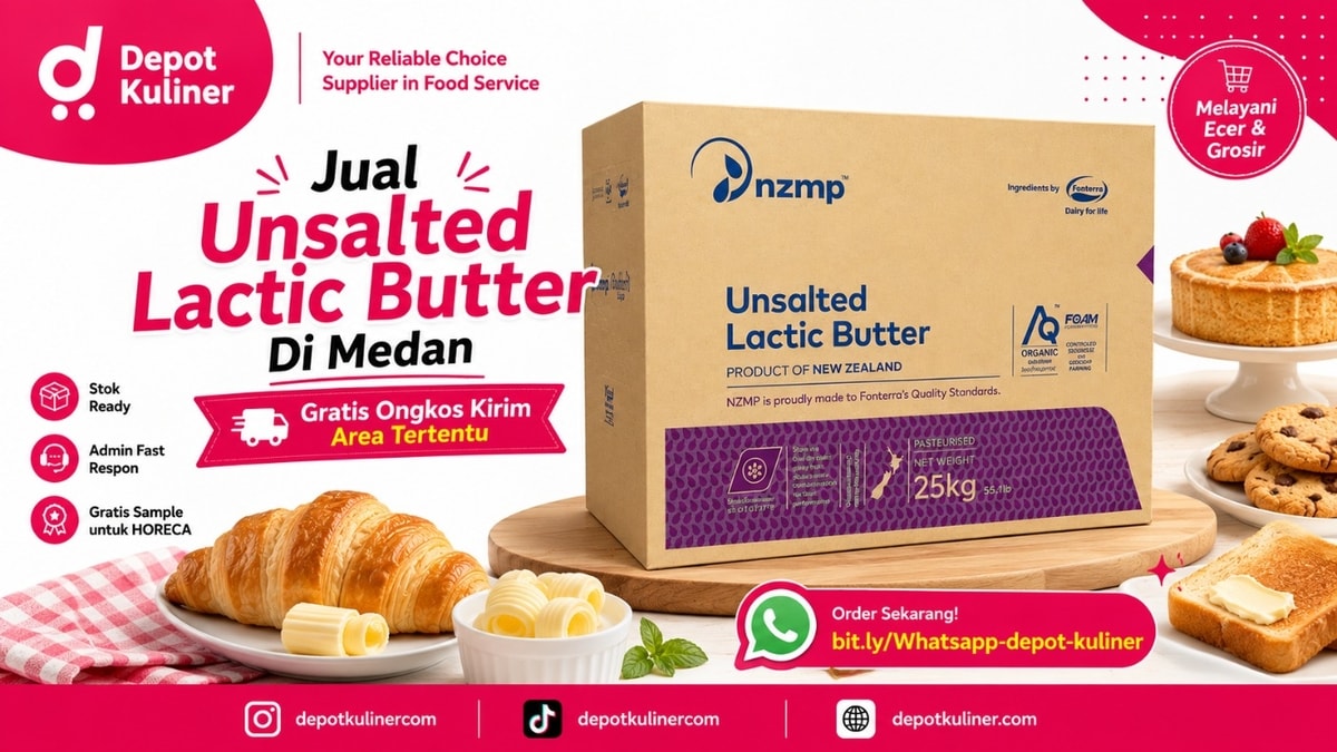 PENGIRIMAN CEPAT, WA: 0812-6524-4769, Jual Unsalted Lactic Butter Di Medan