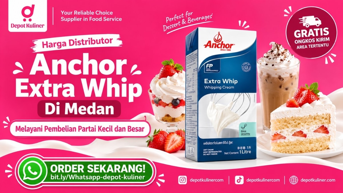 BEST SELLER, WA: 0812-6524-4769, Harga Distributor Anchor Extra Whip Di Medan