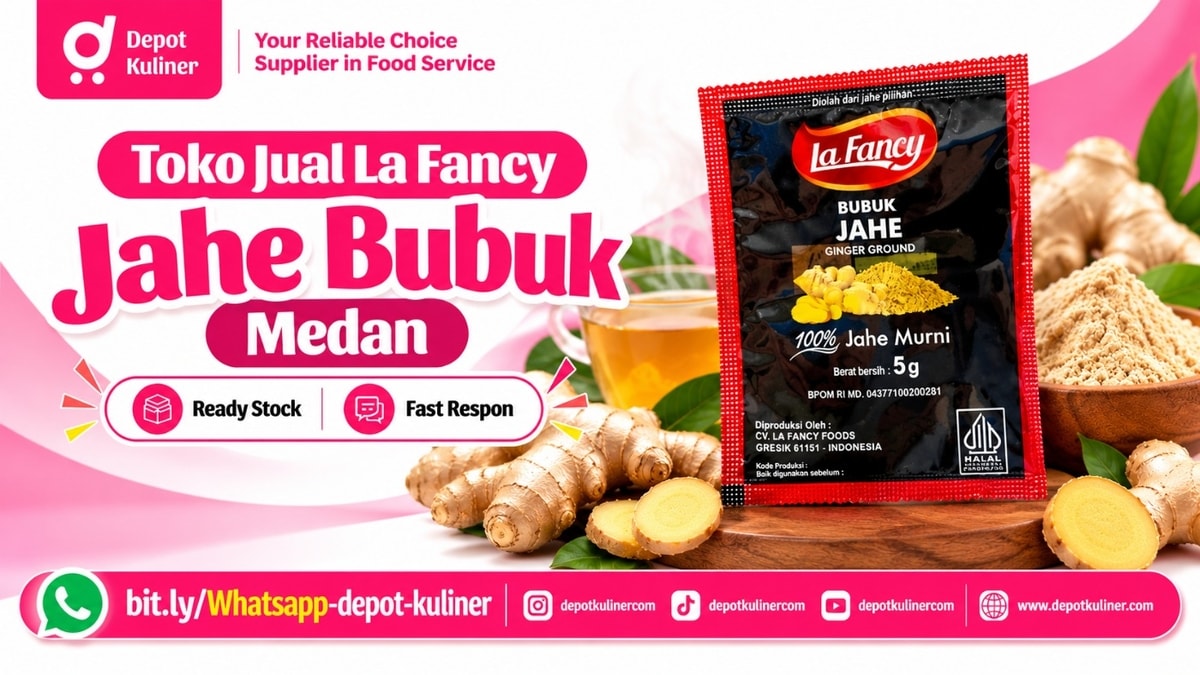 GRATIS ONGKIR AREA TERTENTU, WA: 0812-6524-4769, Toko Jual La Fancy Jahe Bubuk Medan
