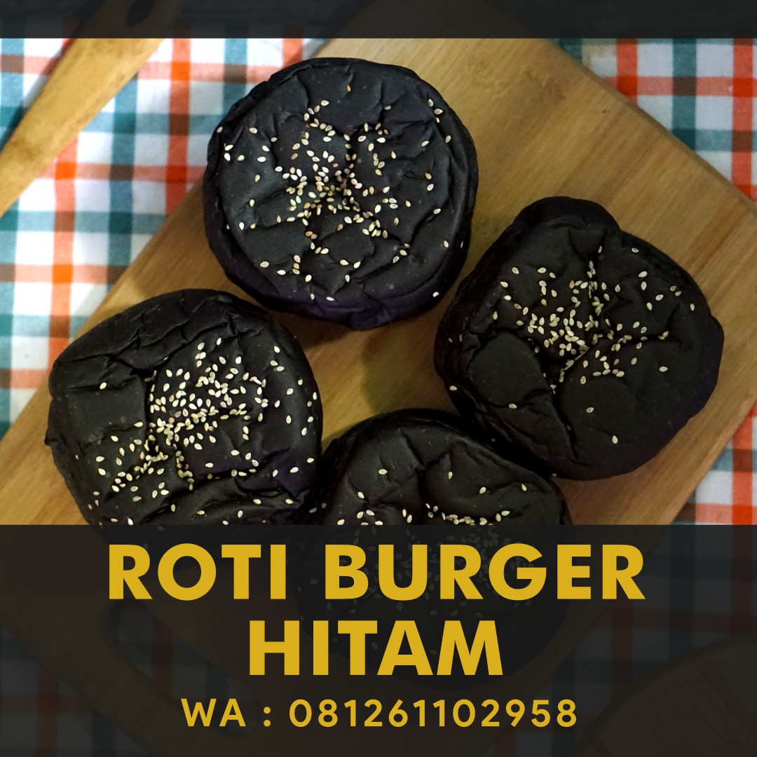 roti burger hitam di Kota Medan