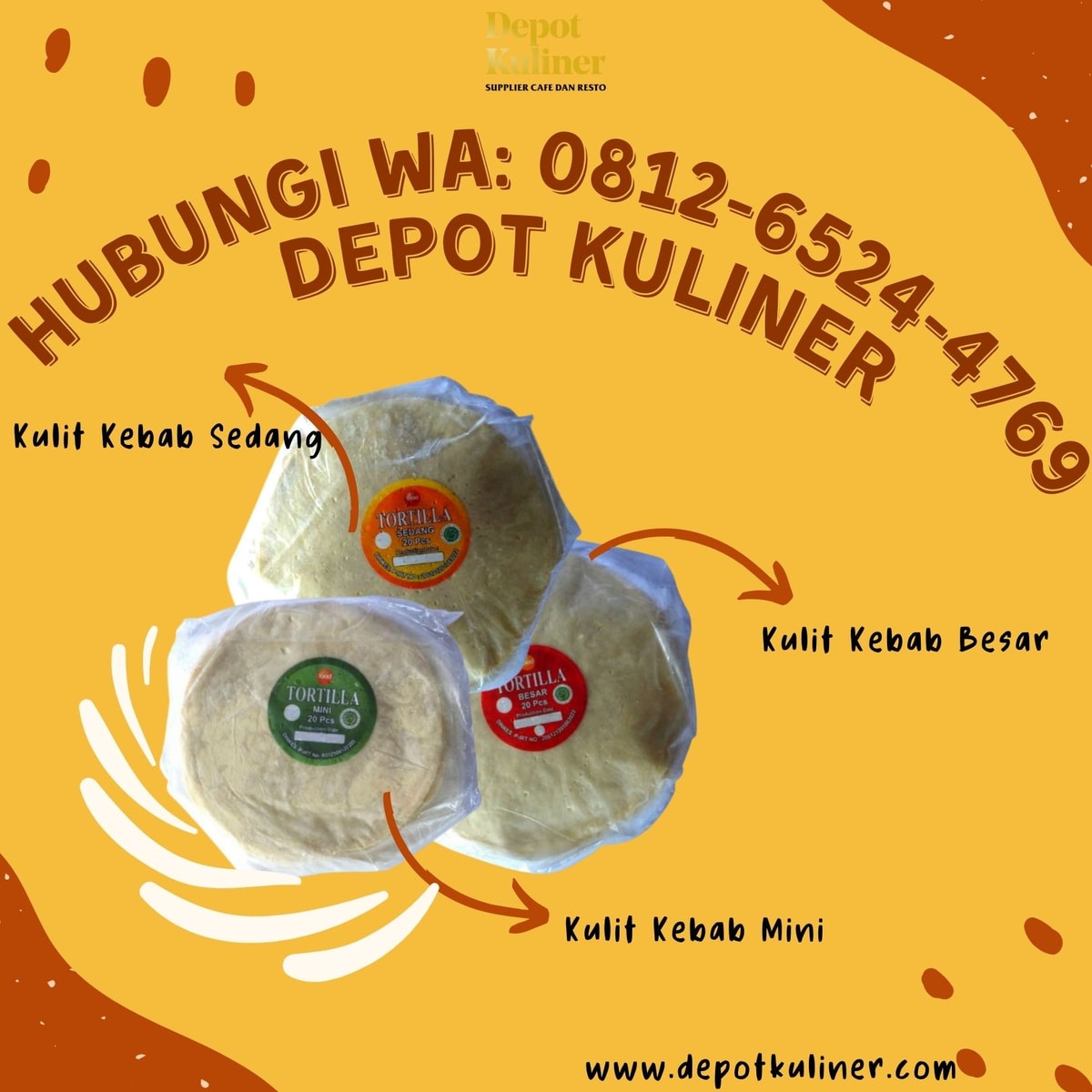 HARGA RESELLER, Call 0812-6524-4769, Jual Kulit Kebab Mini