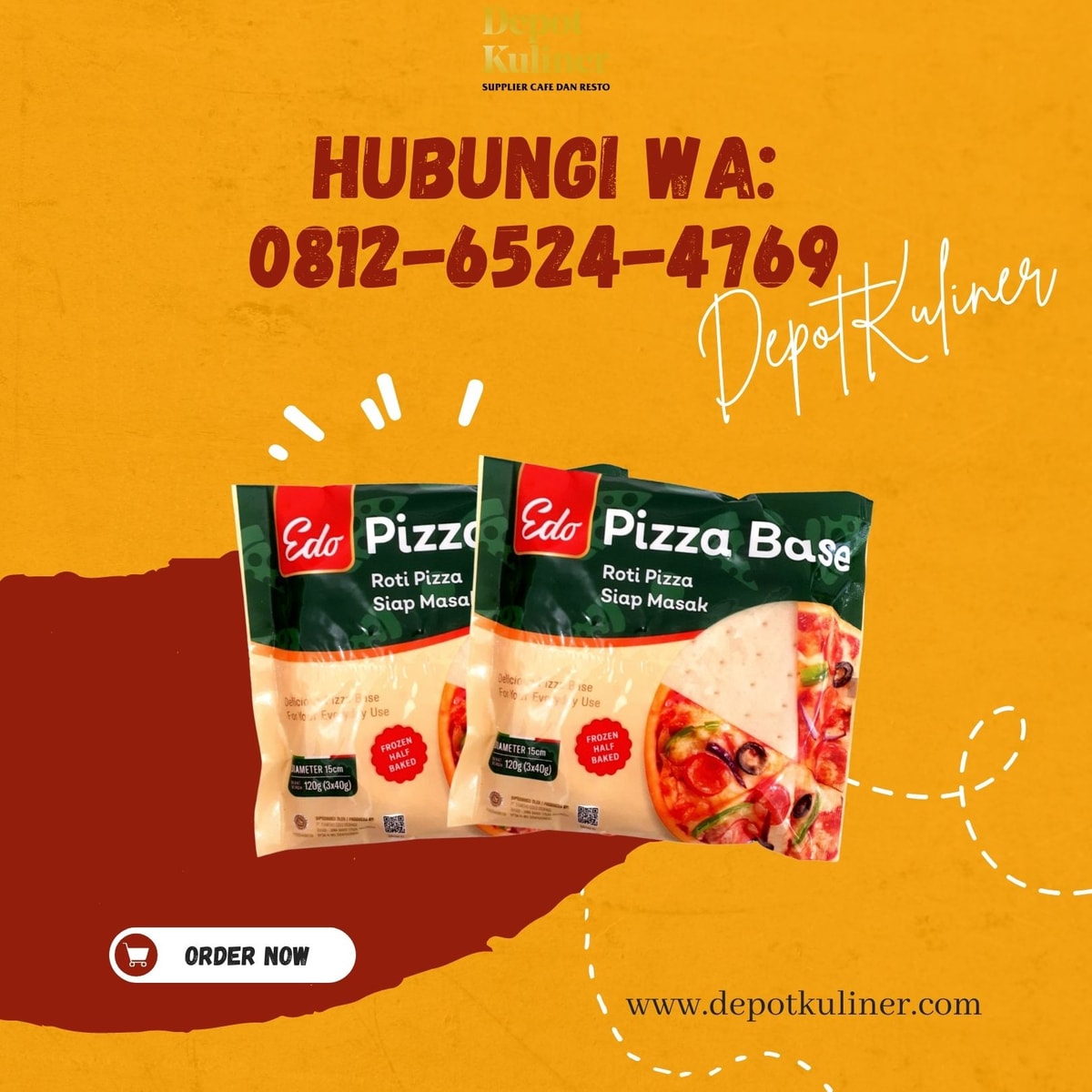 HARGA TERJANGKAU, Call 0812-6524-4769, Jual Roti Pizza Mini Siap Pakai