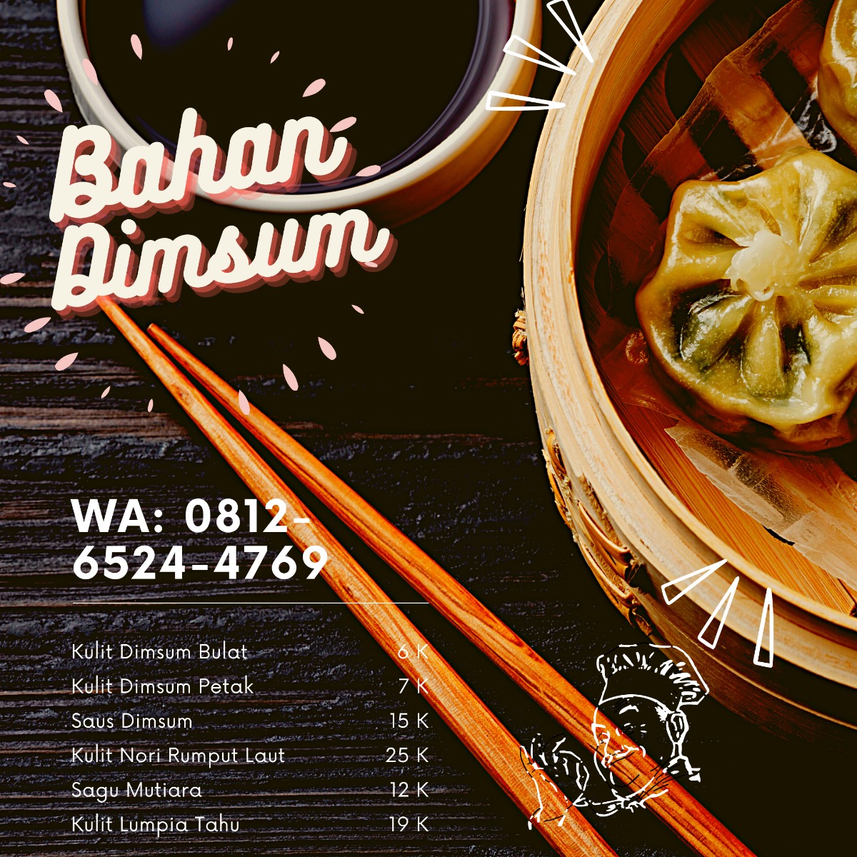 TERLENGKAP, Call 0812-6524-4769, Jual Bahan Dim Sum