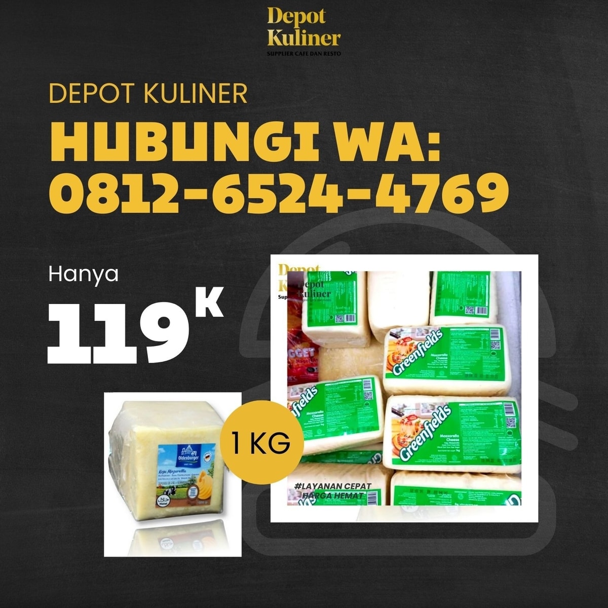 HARGA DISKON, Call 0812-6524-4769, Jual Keju Mozarella Murah Meleleh