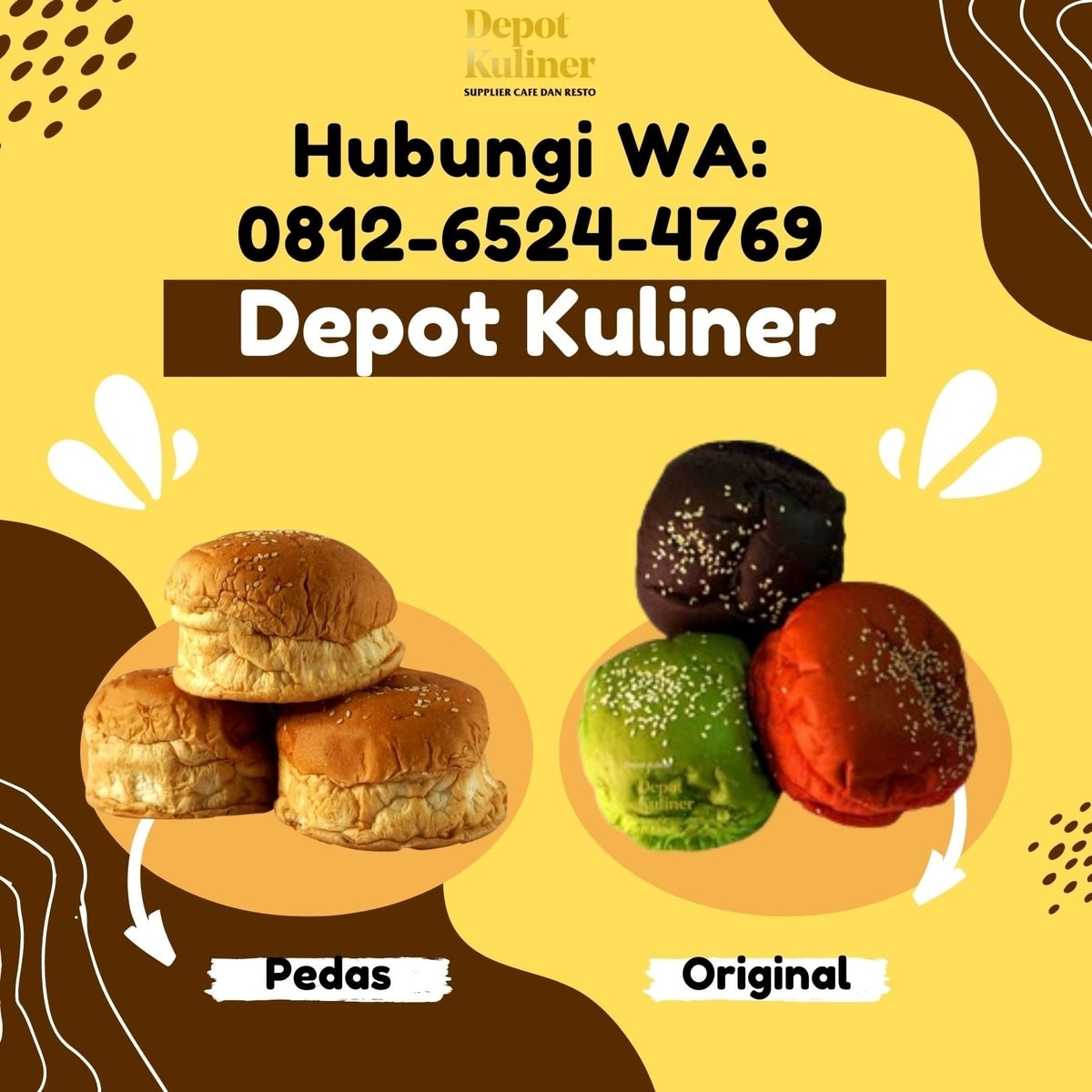 HARGA GROSIR, Call 0812-6524-4769, Jual Roti Burger Hitam