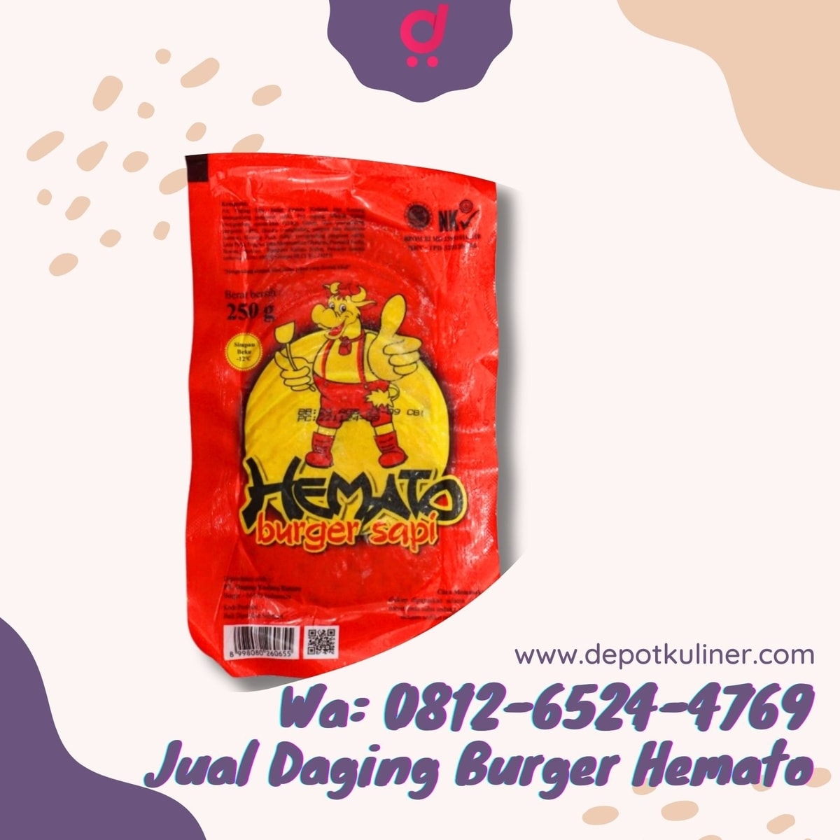 HARGA DISTRIBUTOR, Call 0812-6524-4769, Jual Daging Burger Hemato