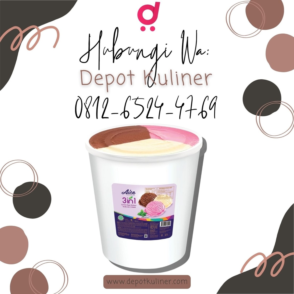 HARGA RESELLER, Call 0812-6524-4769, Jenis Ice Cream Pernikahan