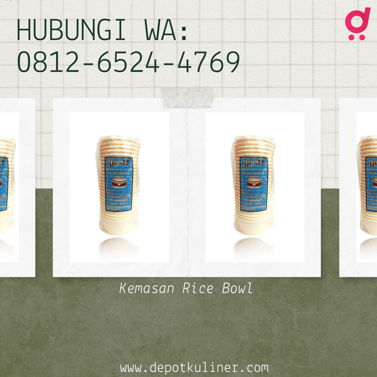 HARGA PROMOSI, Call 0812-6524-4769, Jual Kemasan Rice Bowl