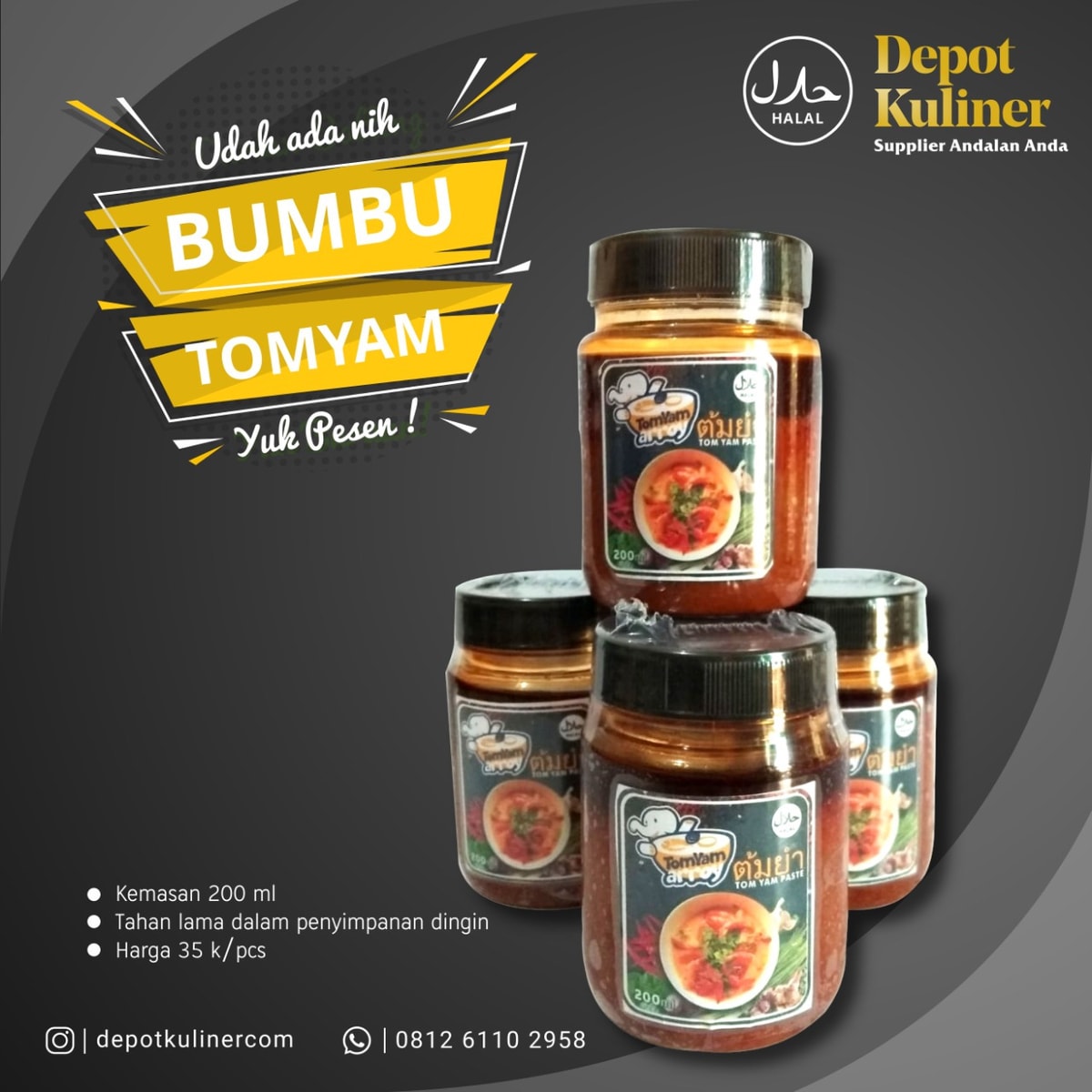 Sedia Bumbu Tom Yam di Medan