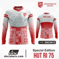 Kaos Jersey Sepeda HUT RI 75 Dirgahayu Indonesia Spesial Edition DNC Labels