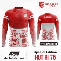 Kaos Jersey Sepeda HUT RI 75 Dirgahayu Indonesia Spesial Edition DNC Labels