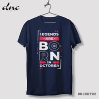 Legends Are Born in October T-Shirt - Kaos Legenda Lahir di Bulan Oktober - DNCOKT02