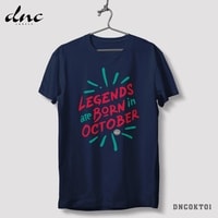 Legends Are Born in October T-Shirt - Kaos Legenda Lahir di Bulan Oktober - DNCOKT01