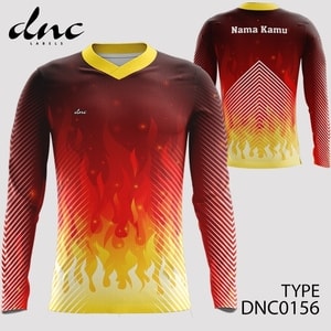 Jersey Sepeda MTB Gowes Baju Lengan Panjang Bahan Dry Fit Premium DNC Labels Dnclabels DNC0156