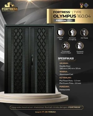 Pintu Minimalis Hitam Motif Geometris Bergelombang